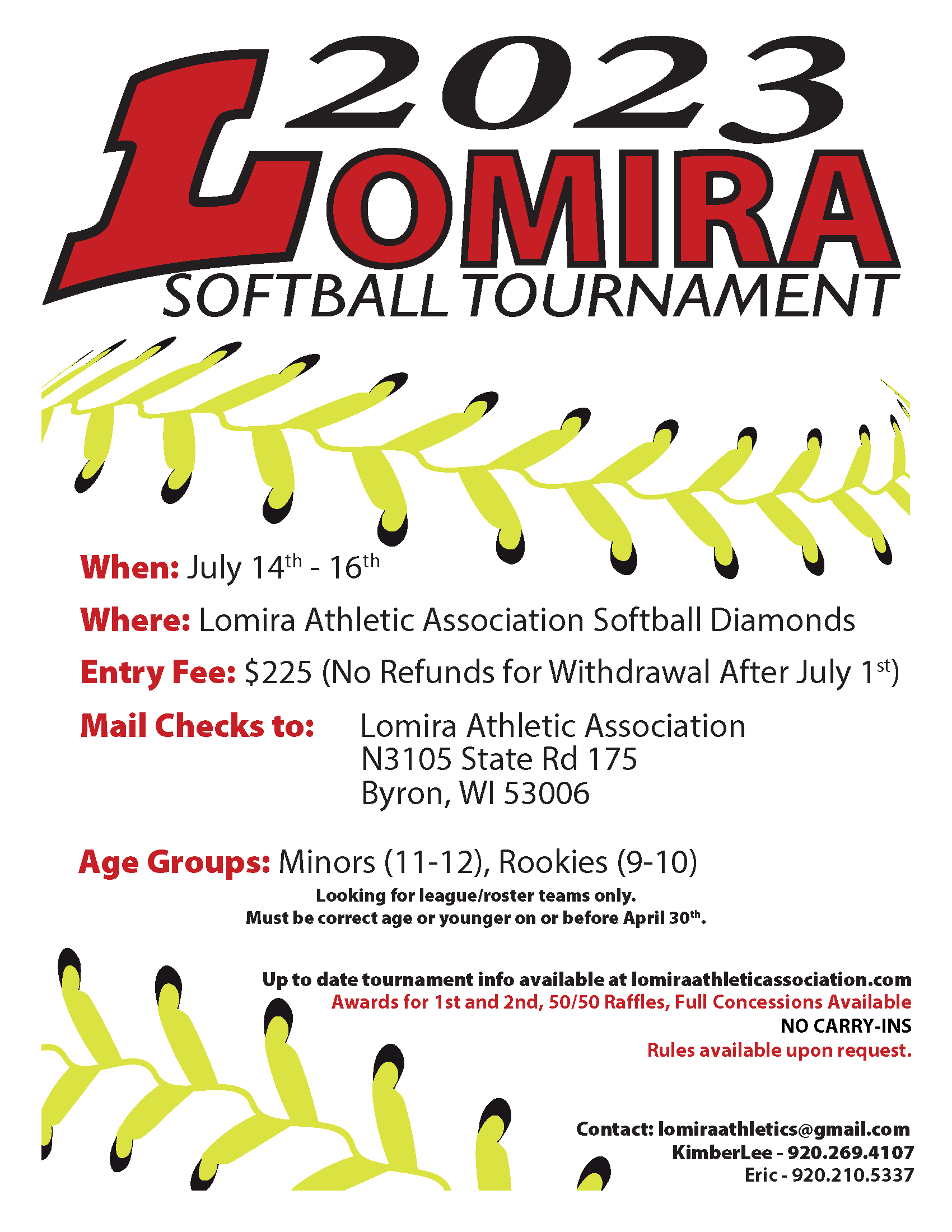 Girls Tournament Lomira Athletic Association